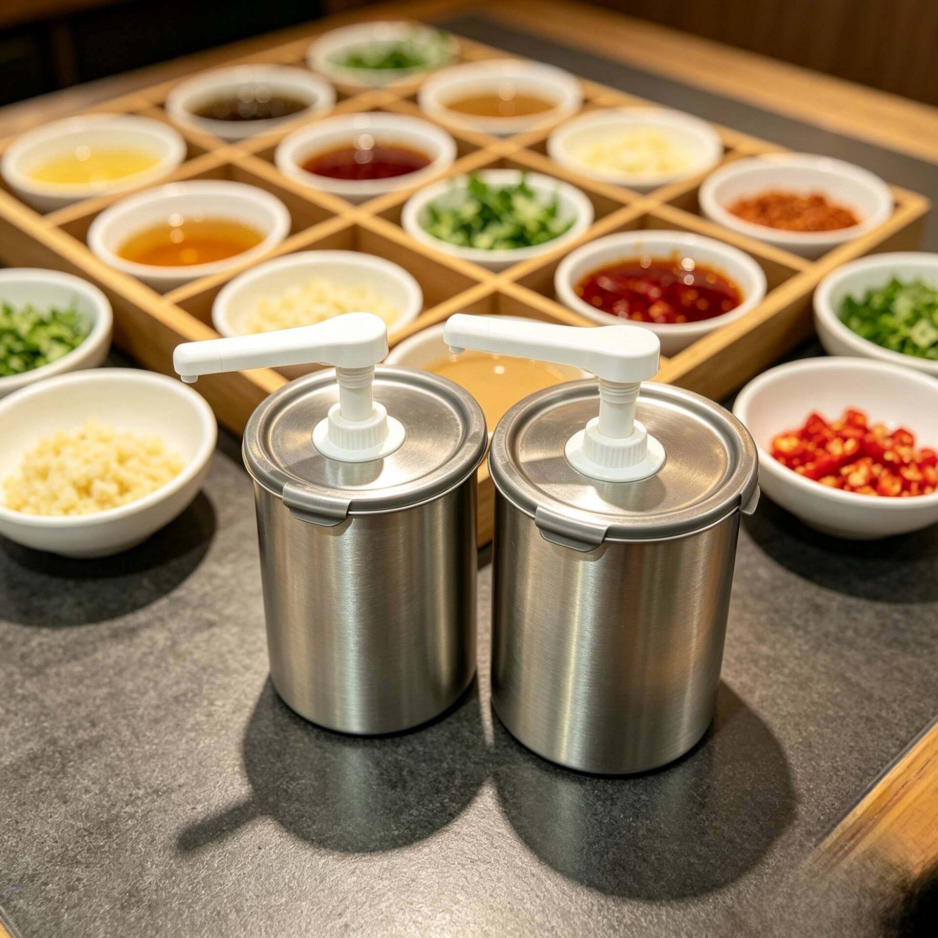 麻辣烫麻酱按压挤酱瓶商用