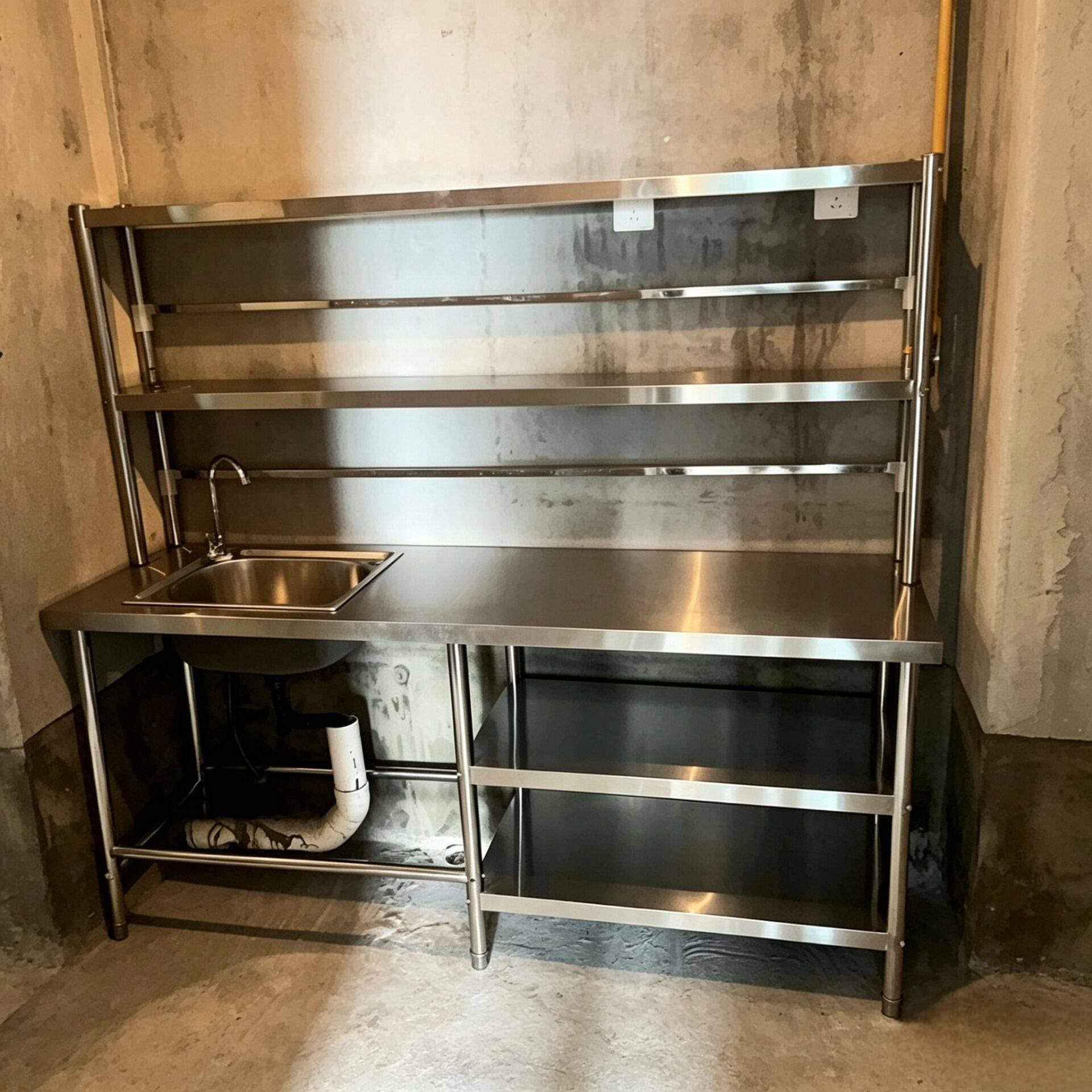 厨房不锈钢工作台水槽台面