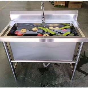 商用不锈钢解冻化冻水池水槽洗菜盆超大洗手池304大号定制饭店