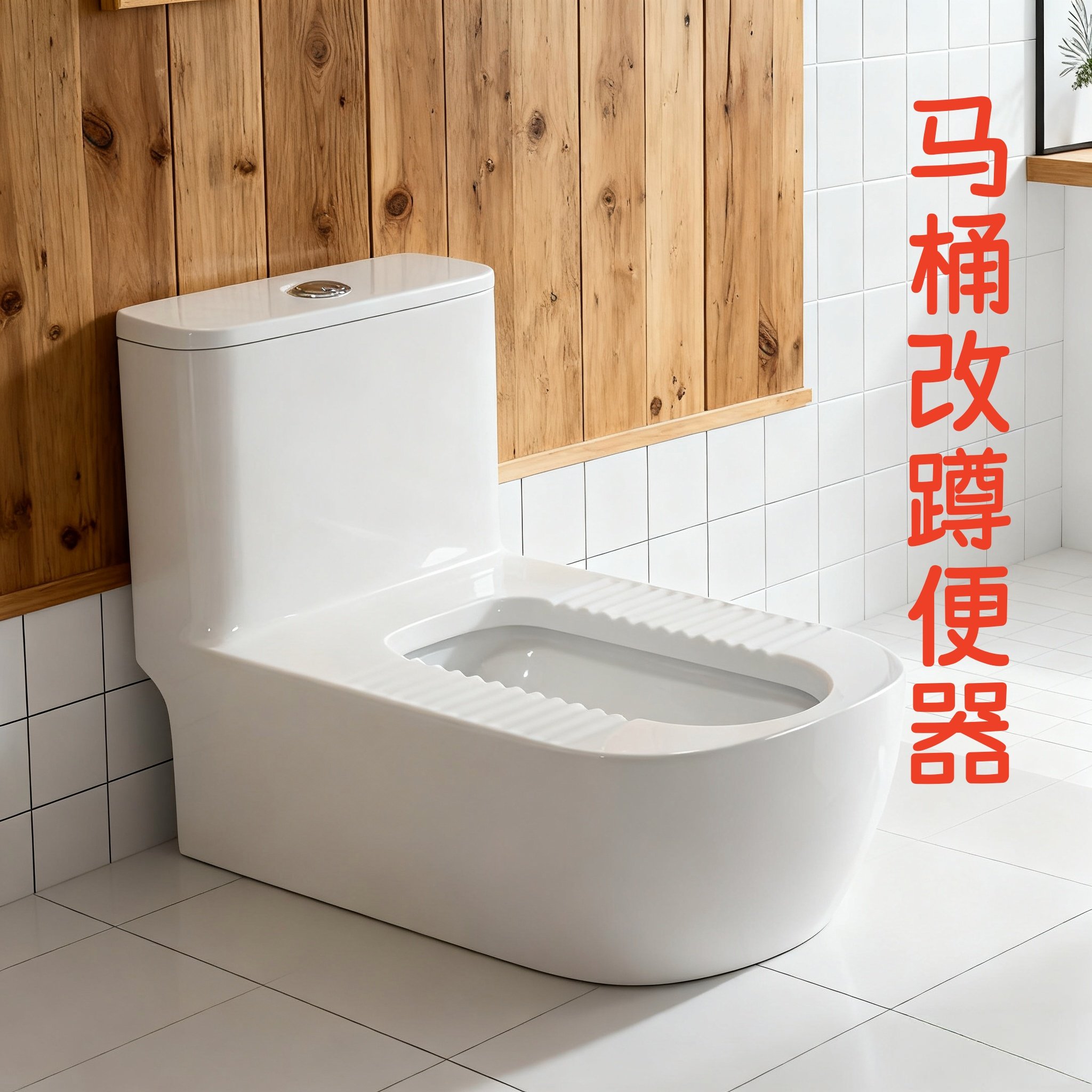 台式蹲便器马桶改蹲坑带存水弯免砌台免挖坑坐便马桶改蹲便器明装
