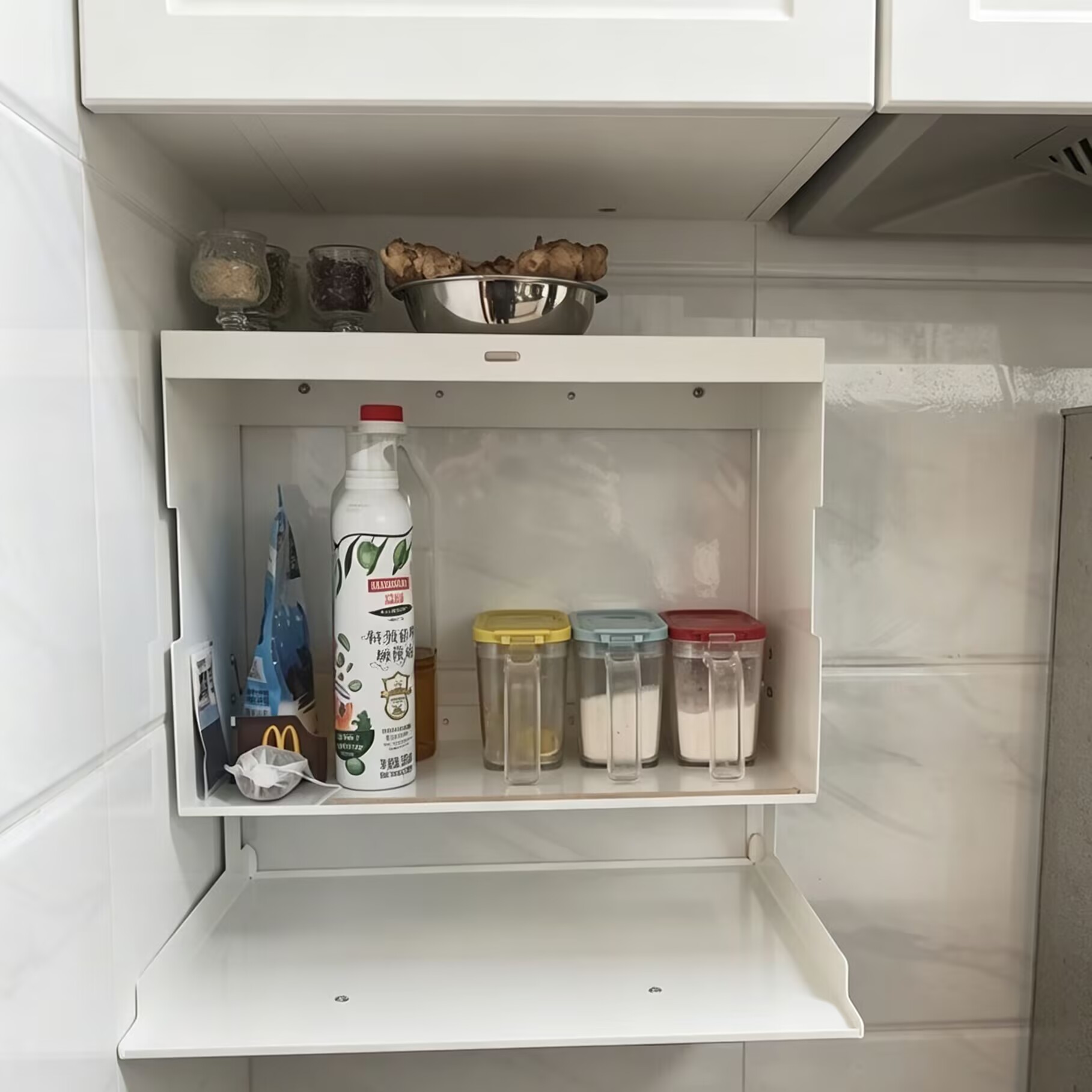 壁挂式厨房置物架收纳吊柜