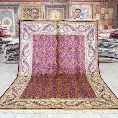 天匠手工真丝地毯伊斯法罕波斯风手工打结高端地毯200x300cm