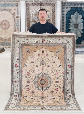 天匠土耳其波斯地毯欧式美式客厅卧室手工编织羊毛地毯122x183cm