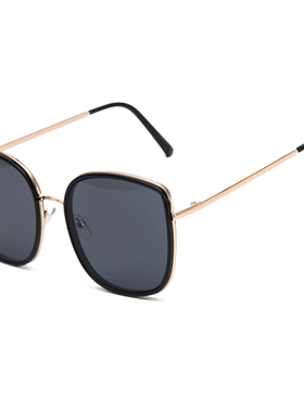 白色遮阳镜韩版大框方形太阳镜女网红款ins风墨镜防紫外线眼镜男