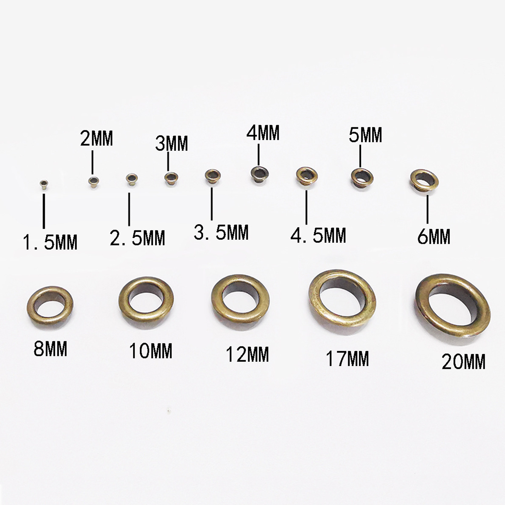 1.5-40mm防锈气眼扣紧固扣鸡眼铆钉钉子 鞋带扣广告扣吊牌圈