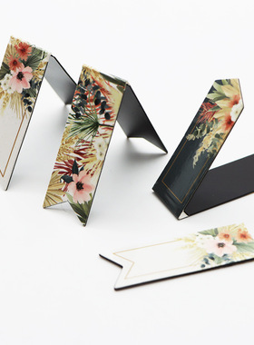 Floral Magnic bookmark5个软磁书签花卉创意手帐夹纸质书签夹