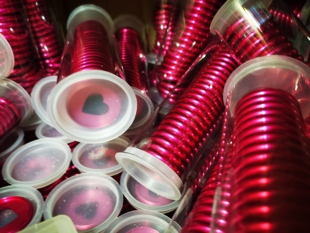 32mm蘑菇孔活页圈金属玫红色铝合金disc bind