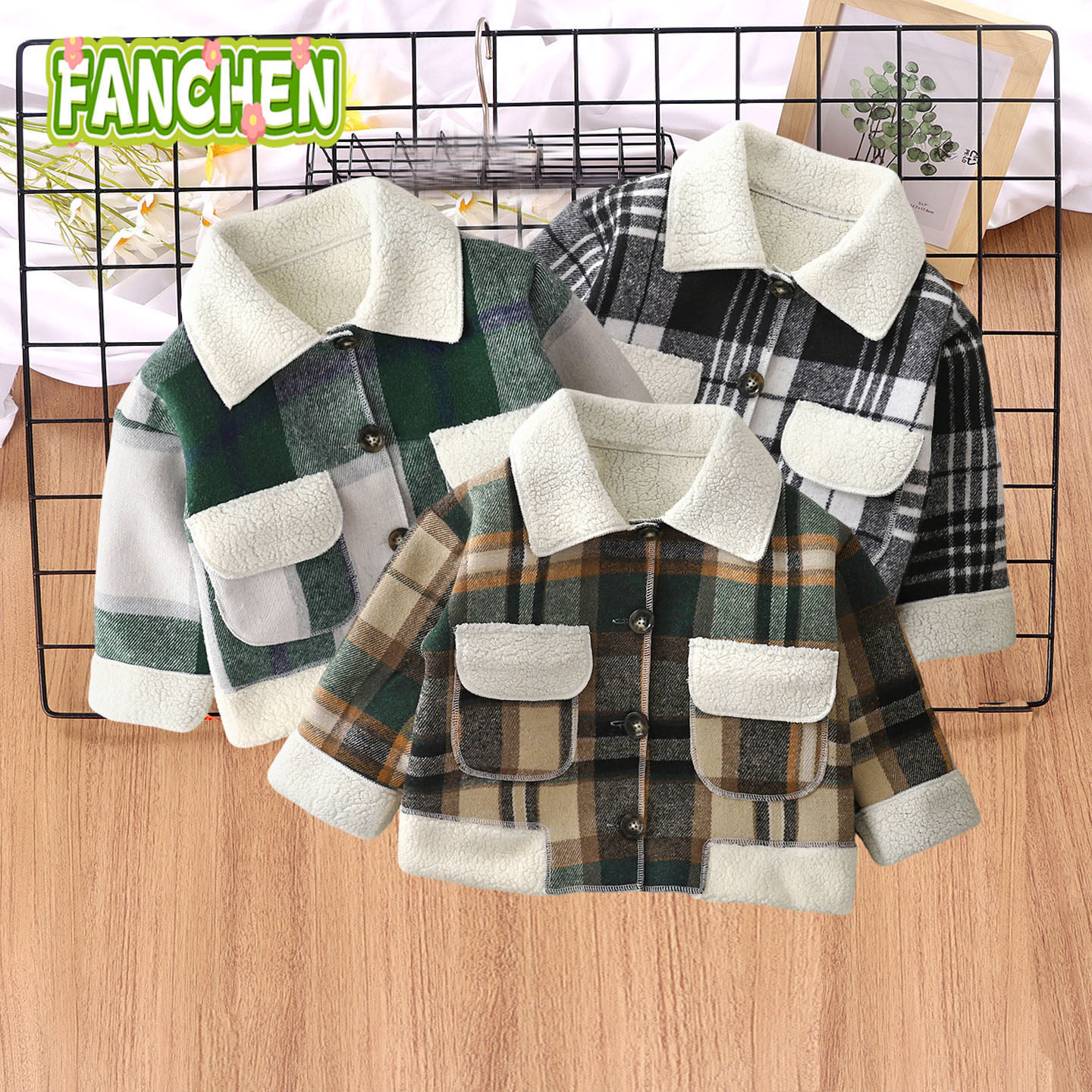 今日秒杀加绒格子时髦洋气外套