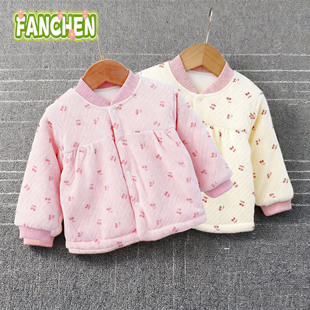 女童棉服外套宝宝夹棉外套婴儿保暖棉袄女宝棉衣内胆外穿冬衣