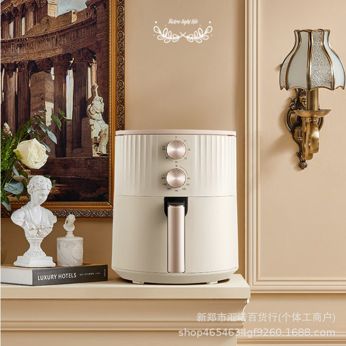 美的空气炸锅MK-KZE5009家用4.7升大容量多功能双旋扭电炸锅