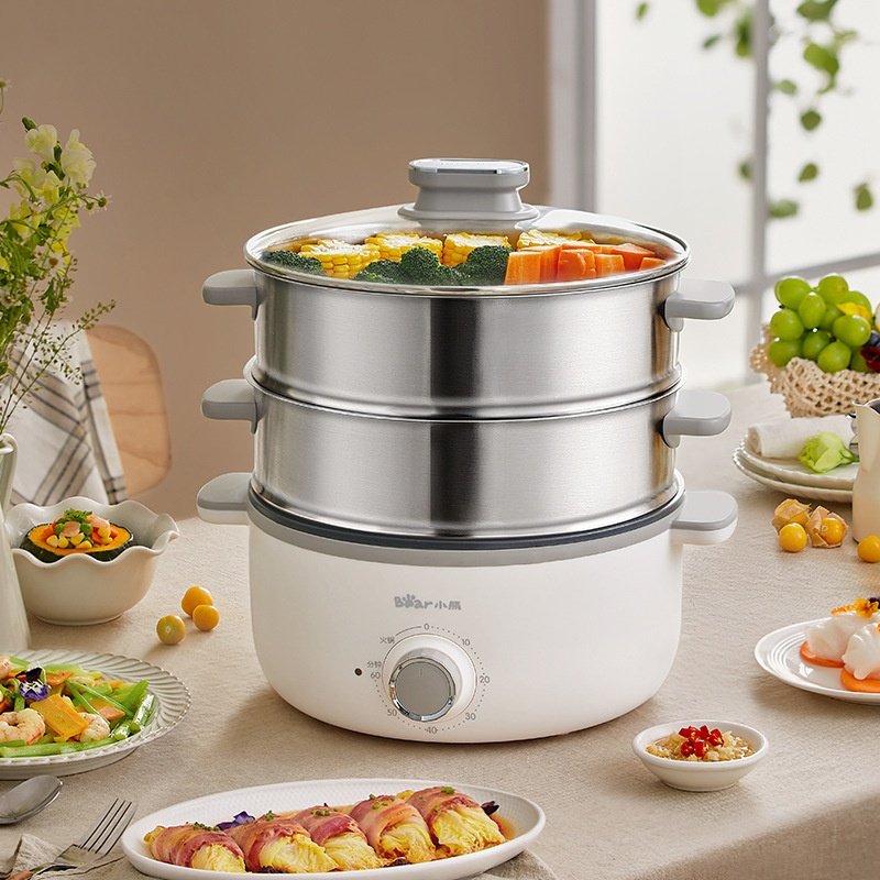 Bear/小熊 DZG-CA3A1电蒸锅家用大容量定时涮煮多功能火锅电蒸笼,厨房电器,电蒸锅/台式电蒸箱/肠粉机,淘宝优惠券,粉丝福利购,淘宝优惠卷
