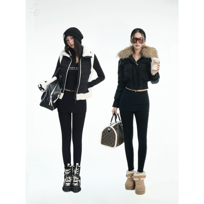 Dailyshero*山羊绒&天丝“可翻折腰头”半裙式假两件一体裙裤