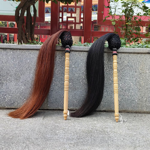 黑色咖啡色马尾武术健身驱赶蚊虫