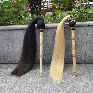 真马尾太极拂尘蝇甩子法器道具浮尘道士用品太监佛尘扫掸子浮沉