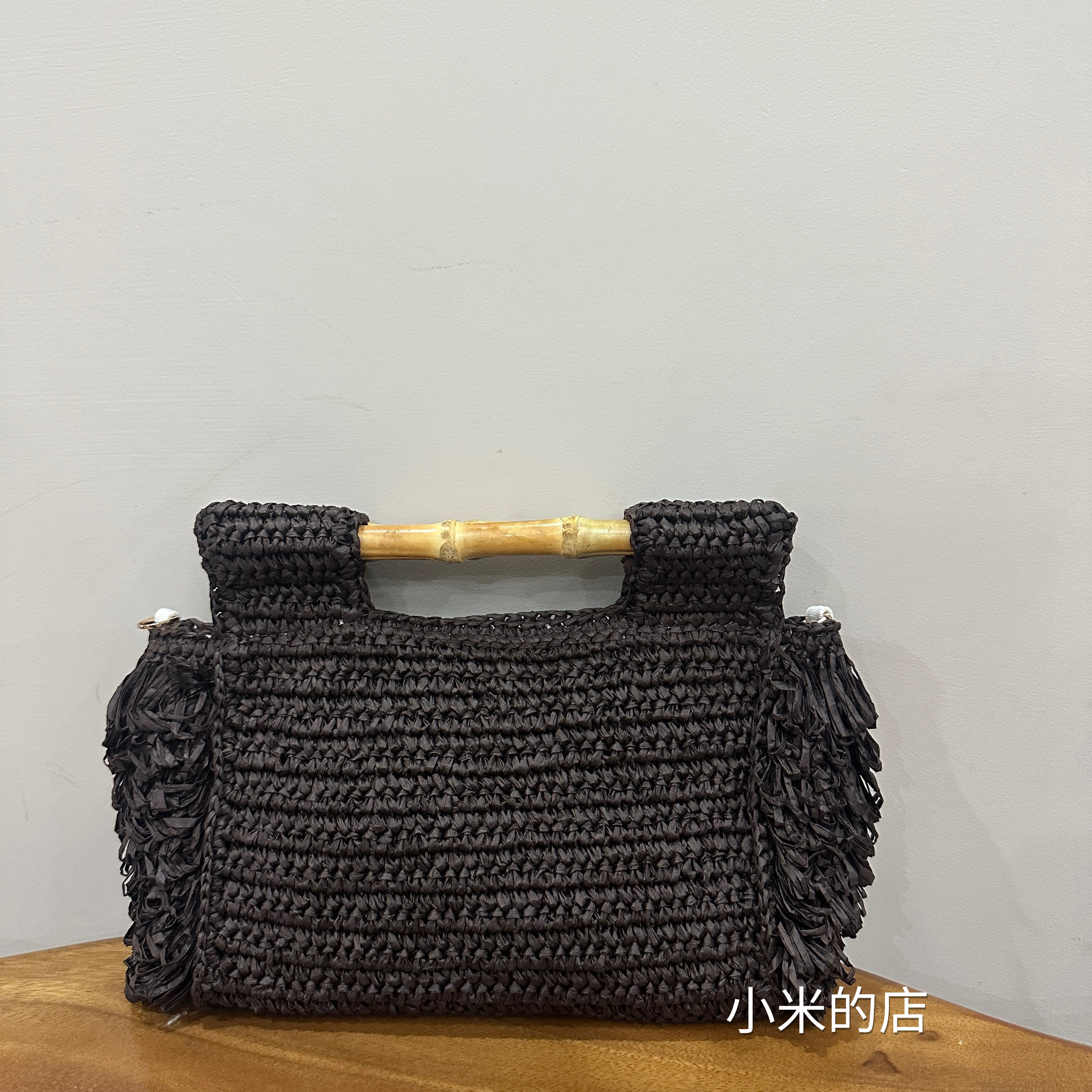 柜货 女装包包2026编织镂空金属桥手拿包 斜挎单肩包草编包