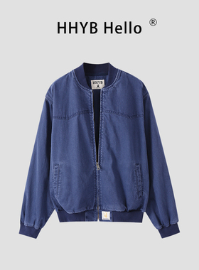 HHYB别来无恙 圆领夹克外套2025秋季新款时尚百搭休闲外套H70030