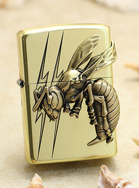 原装正品ZIPPO芝宝防风打火机日版ZBT-5-146B黄色闪电黄蜂蜜蜂