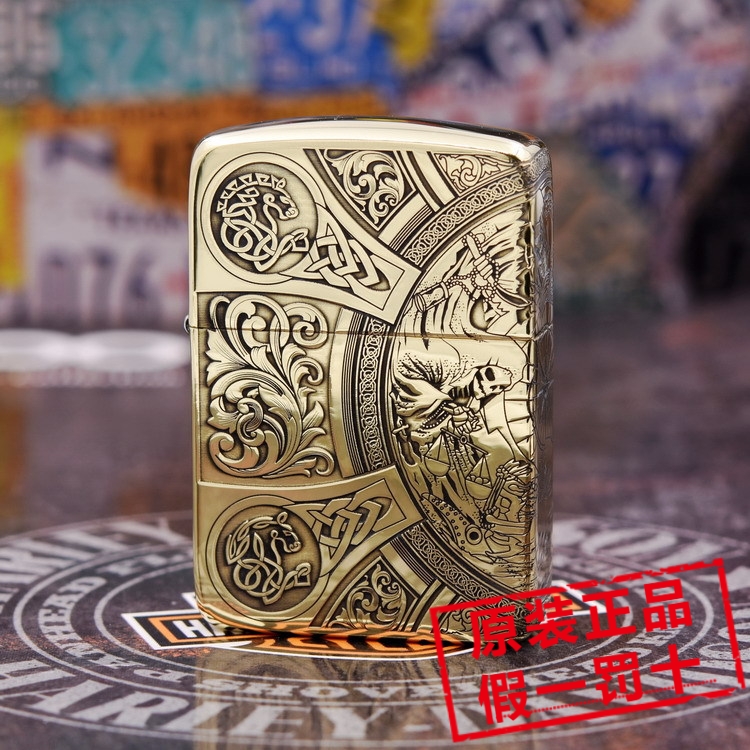 原装正品ZIPPO之宝打火机 纯铜1941复刻版精雕高光 天启四骑士