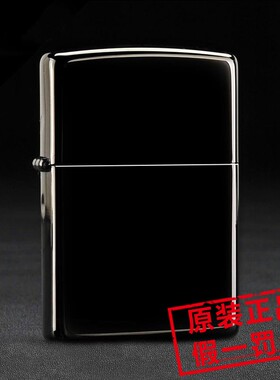 zippo美国黑冰刻字打火机