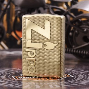 美国原装正品ZIPPO防风打火机204b/168盔甲纯铜DIY经典星光标志