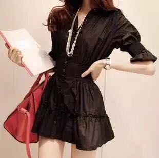 新款秋装2018女装韩国显瘦欧洲站正品修身淑女气质高雅中袖连衣裙