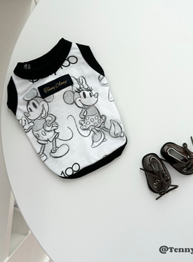 漫画米奇TennyAnny背心狗狗衣服夏季薄款泰迪比熊小型犬宠物猫咪