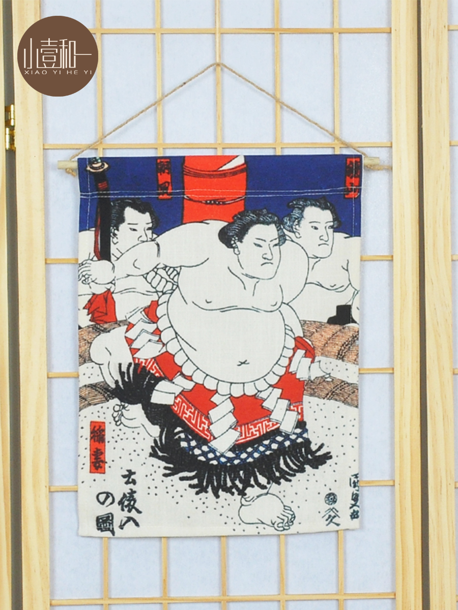 日式装饰挂布浮世绘和风布帘