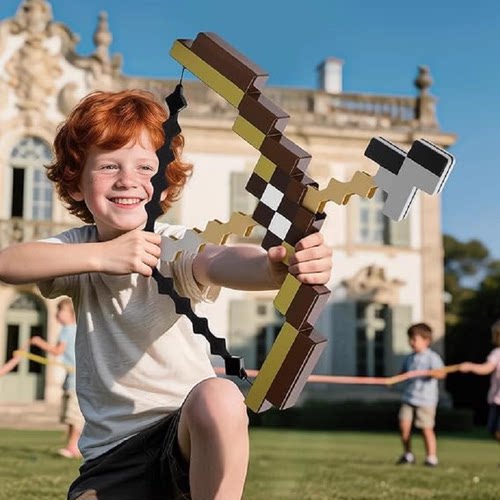 我的世界玩具弓箭弹弓方块剑儿童玩具男孩镐发光mc附魔弓射箭挂件