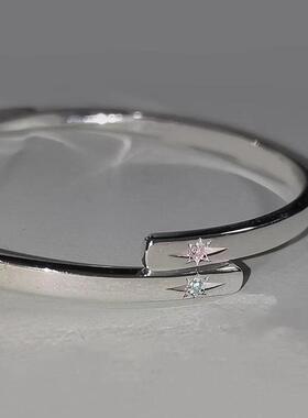 小红书爆款同款双星芒银手镯