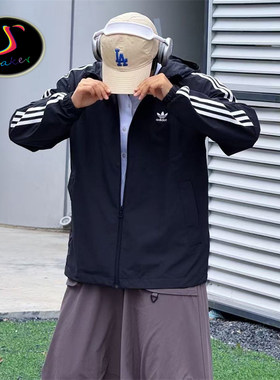 ADIDAS男女运动休闲连帽夹克外套