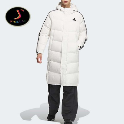 阿迪达斯男女休闲长款保暖羽绒服