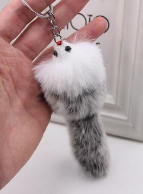 【买三付二】热销手机毛绒小狐狸挂饰女生可爱钥匙扣包包挂件包邮