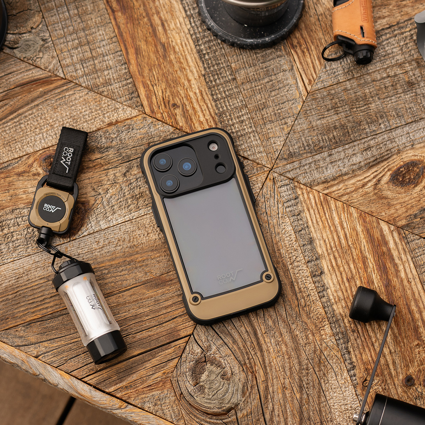 日本Rootco.正品 适用苹果iPhone17Pro手机壳 iPhone17防摔手机保护壳 透明户外简约个性手机壳保护套