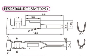 接插件25056-RT压线簧片HX25044-RT  SMT025-RT  一盘8000只