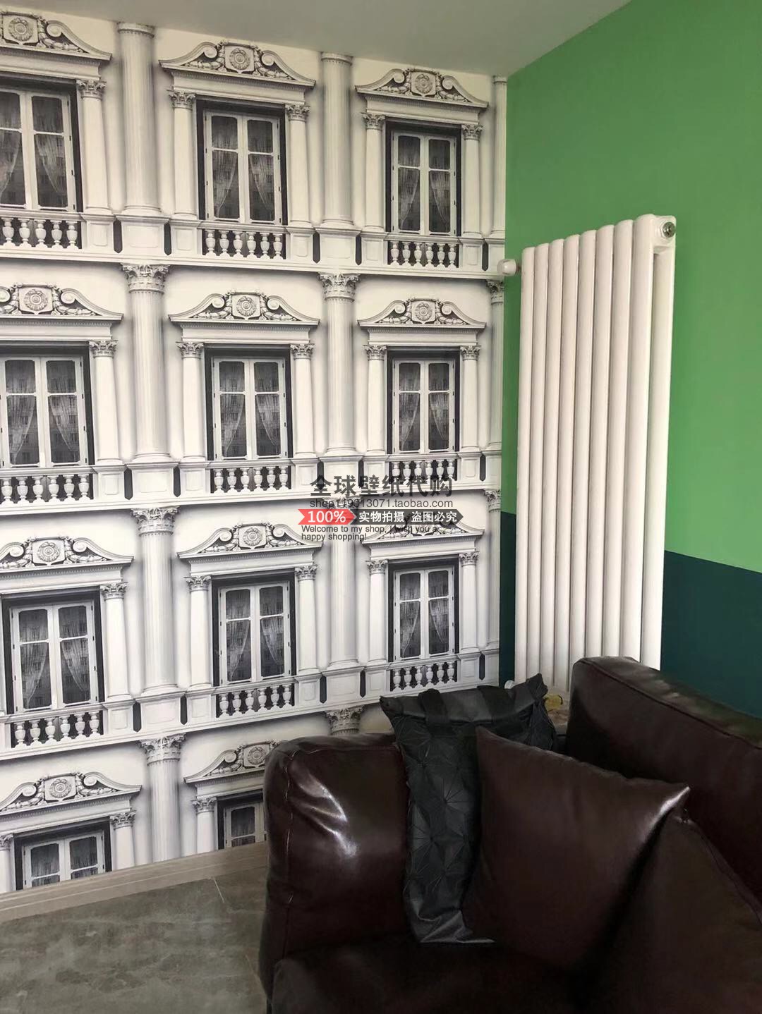 法国进口墙纸 欧式建筑维也纳风情好好 汐九住小红书网红款 壁纸