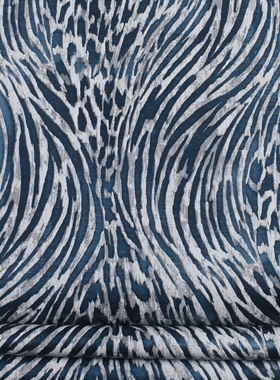 现货 英国原装进口壁纸 美式蓝色豹纹几何 FD24205 环保纯纸壁纸