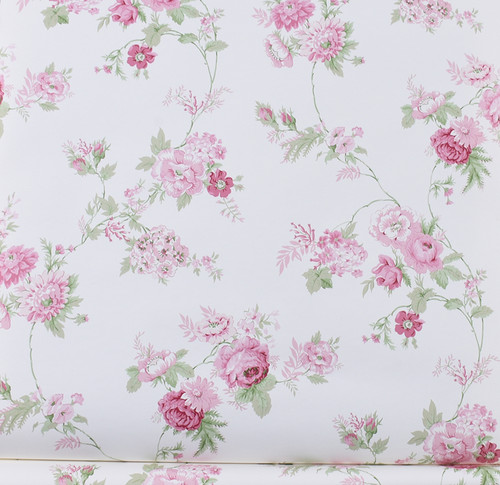 现货 美国原装进口 环保碎花满铺墙纸 女孩房卧室满铺壁纸