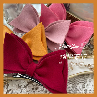 立起来的小蝴蝶结发夹 可爱甜美 Lolita 日系杂志感甜美百搭