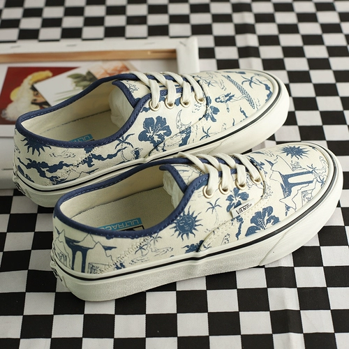 Vans Authentic SF Blue Men and Women Surfing Warrinhoa ​​Shoes Low -Top VN0A5HYPAXV