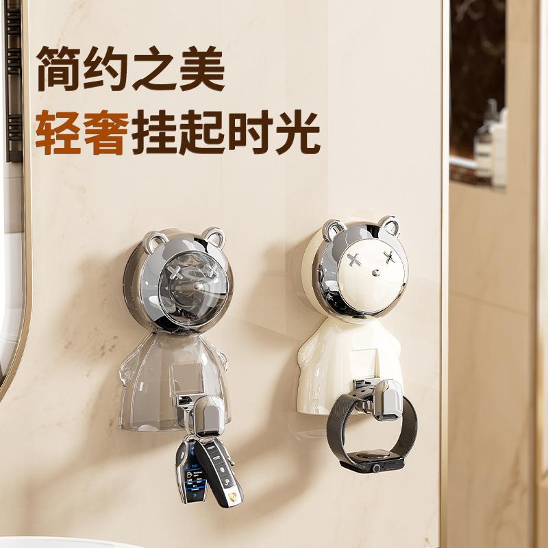 门后免打孔卫生间无痕墙壁粘钩图片