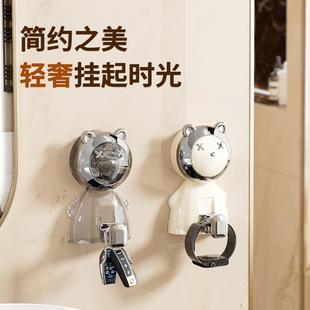 门后可爱挂钩壁挂墙壁免打孔旋转吸附强力承重挂钩一排长条挂勾子