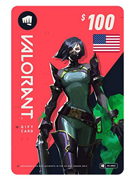 VALORANT USD100 Gift Card 美服无畏契约100刀礼品卡PC 北美服NA