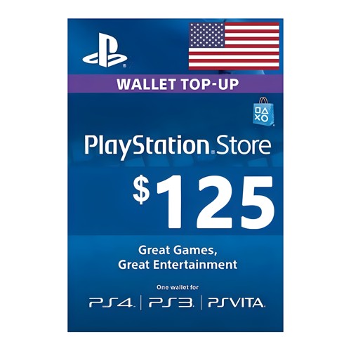 索尼PSN充值卡$125USDPS4/PS5