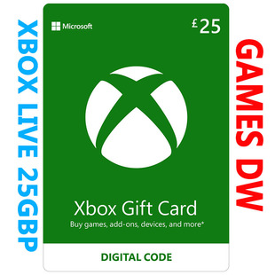 XBOX LIVE GBP25 GIFT CARD Credit (UK) 英国Xbox礼品卡25英镑