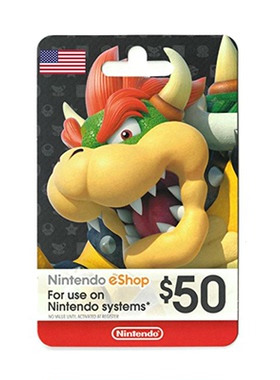 USD50 Nintendo eShop Store Card 美服任天堂Swtich数字版充值卡