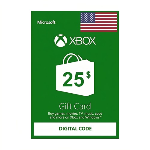 Xbox Live Gift Card $25 美服Windows Xbox Series充值卡25美元 - 封面