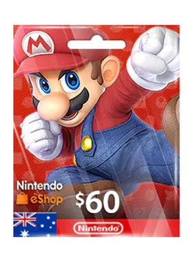澳服任天堂eShop充值点卡60AUD澳币澳大利亚Nintendo Switch Card