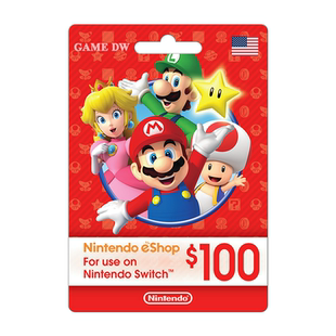 Gift USD100 eShop 美服Switch美元 充值卡US$50 Code Nintendo
