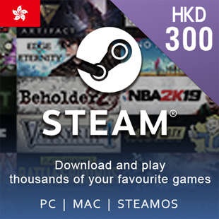 CODE香港港服steam钱包充值卡300港幣預付卡 WALLET 300HKD STEAM