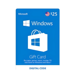Microsoft Windows Store USD25 Code 美国微软商店Wins11充值卡